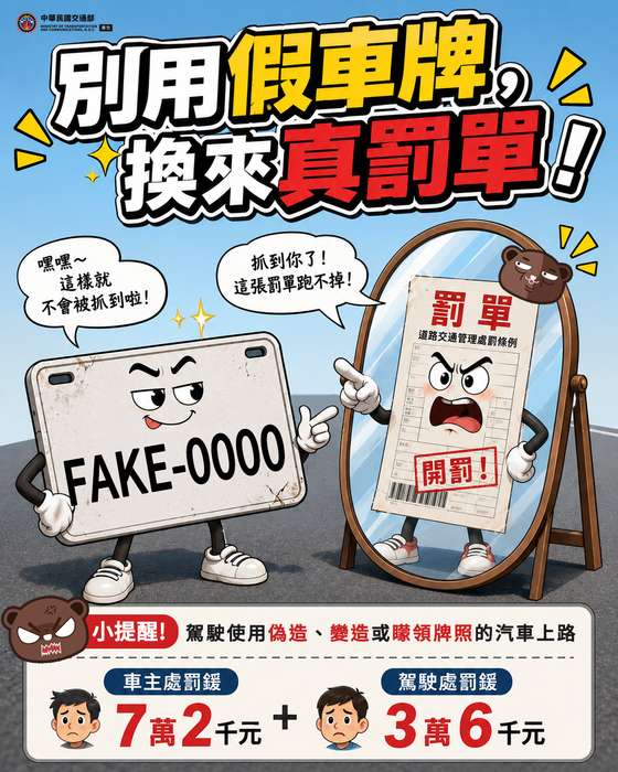 假車牌真罰單